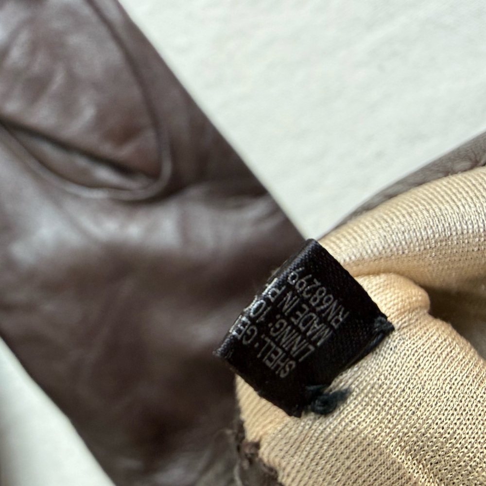 PORTOLANO OPERA LENGTH LEATHER GLOVES 100% Leather and silk lining NEW - Picture 4 of 5
